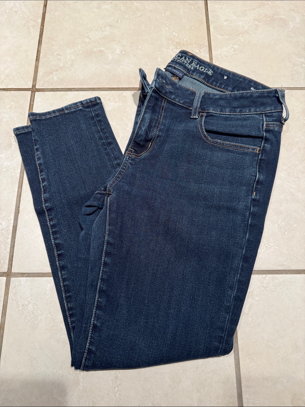 American Eagle Outfitters Dark Blue Skinny Jeans